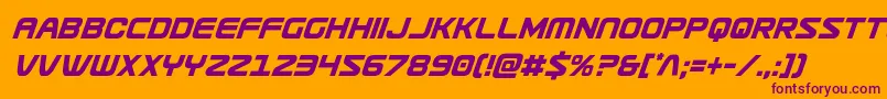 Usuzicondital Font – Purple Fonts on Orange Background