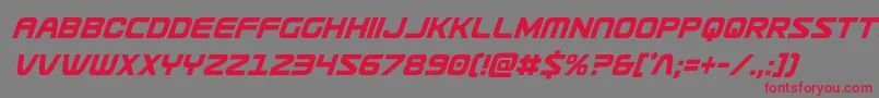 Usuzicondital Font – Red Fonts on Gray Background