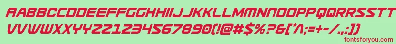 Usuzicondital Font – Red Fonts on Green Background