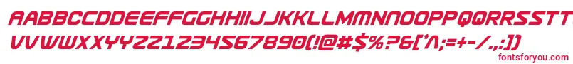 Usuzicondital Font – Red Fonts on White Background