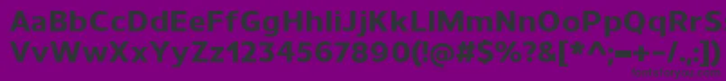 UnimanExtrabold Font – Black Fonts on Purple Background