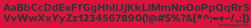 UnimanExtrabold Font – Black Fonts on Red Background