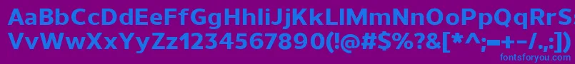 UnimanExtrabold Font – Blue Fonts on Purple Background