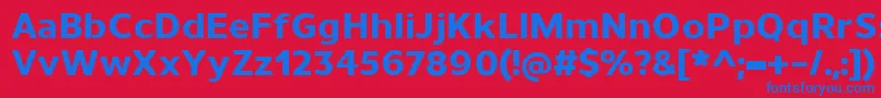 More about UnimanExtrabold Font UnimanExtrabold Font – Blue Fonts on Red Background