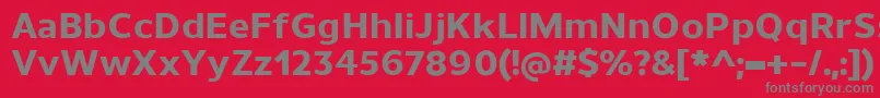 UnimanExtrabold Font – Gray Fonts on Red Background