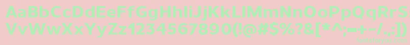 UnimanExtrabold Font – Green Fonts on Pink Background