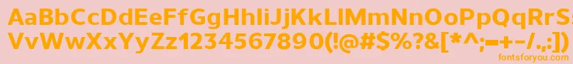 Police UnimanExtrabold – polices orange sur fond rose