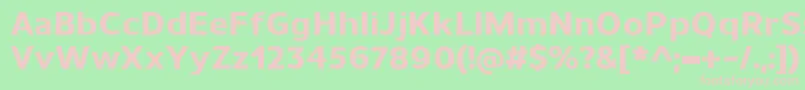 Police UnimanExtrabold – polices roses sur fond vert