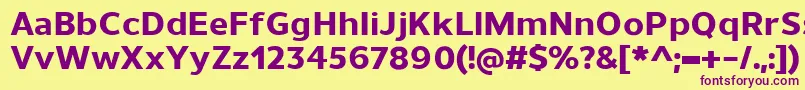 Шрифт UnimanExtrabold – фиолетовые шрифты на жёлтом фоне