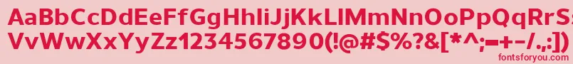 UnimanExtrabold Font – Red Fonts on Pink Background
