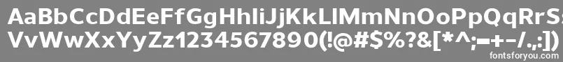 UnimanExtrabold Font – White Fonts on Gray Background