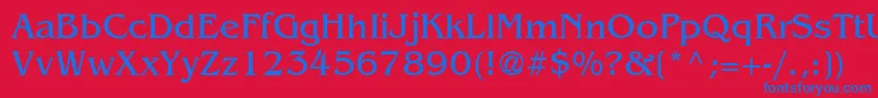 Agben2 Font – Blue Fonts on Red Background