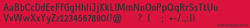 GausshaussBold Font – Black Fonts on Red Background