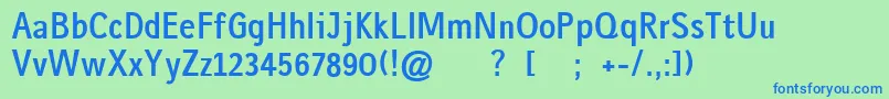 GausshaussBold Font – Blue Fonts on Green Background