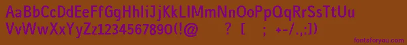 GausshaussBold Font – Purple Fonts on Brown Background