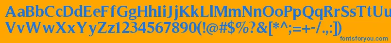 TimelessBold Font – Blue Fonts on Orange Background