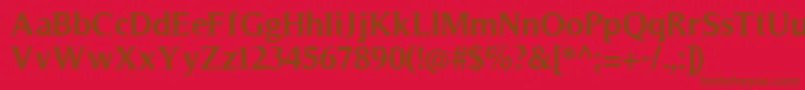 TimelessBold Font – Brown Fonts on Red Background