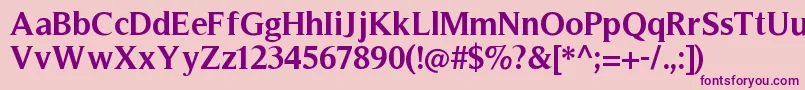 Weitere Informationen zur TimelessBold-Schriftart TimelessBold-Schriftart – Violette Schriften auf rosa Hintergrund