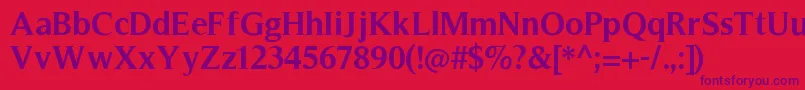 TimelessBold Font – Purple Fonts on Red Background