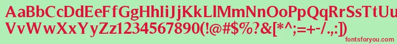 TimelessBold Font – Red Fonts on Green Background
