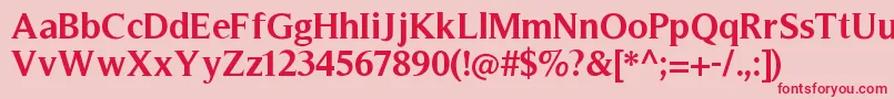 TimelessBold Font – Red Fonts on Pink Background
