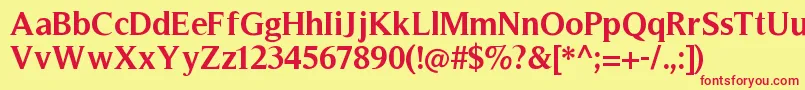TimelessBold Font – Red Fonts on Yellow Background
