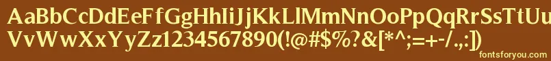 TimelessBold Font – Yellow Fonts on Brown Background