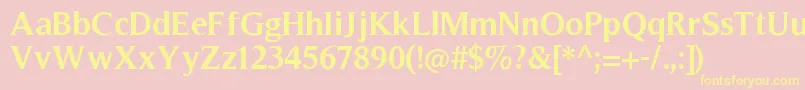 TimelessBold Font – Yellow Fonts on Pink Background