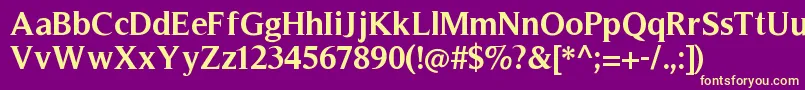 TimelessBold Font – Yellow Fonts on Purple Background