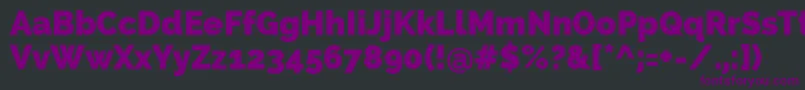 Шрифт RalewayHeavy – фиолетовые шрифты на чёрном фоне