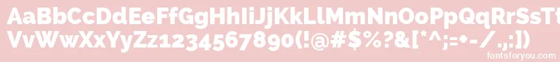 RalewayHeavy Font – White Fonts on Pink Background