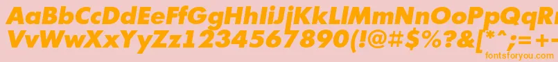 Futuri2 Font – Orange Fonts on Pink Background