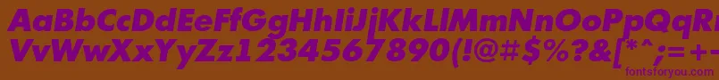 Futuri2 Font – Purple Fonts on Brown Background