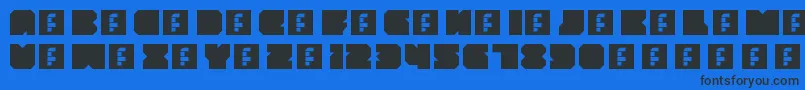 Throwback Font – Black Fonts on Blue Background