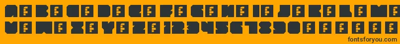 Throwback Font – Black Fonts on Orange Background