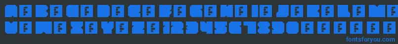 Throwback Font – Blue Fonts on Black Background