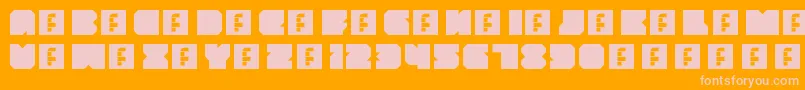 Throwback Font – Pink Fonts on Orange Background