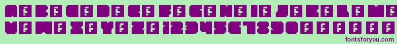 Throwback Font – Purple Fonts on Green Background