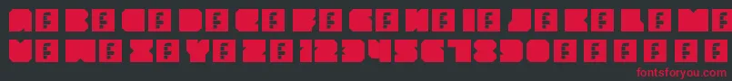Throwback Font – Red Fonts on Black Background