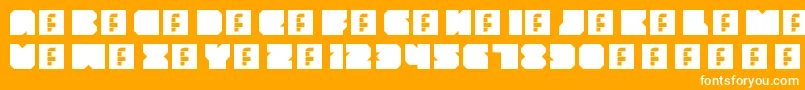 Throwback Font – White Fonts on Orange Background