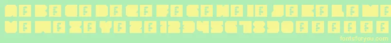 Throwback Font – Yellow Fonts on Green Background