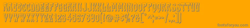 Cabas Font – Gray Fonts on Orange Background