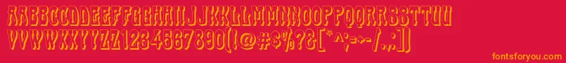 Cabas Font – Orange Fonts on Red Background
