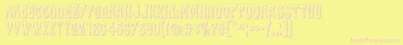 Czcionka Cabas – różowe czcionki na żółtym tle