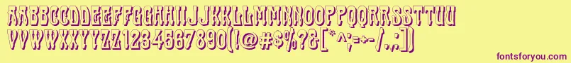 Cabas Font – Purple Fonts on Yellow Background