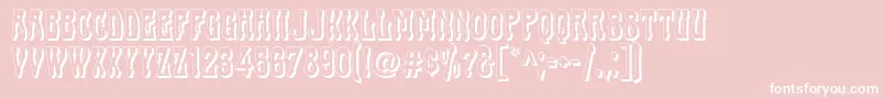 Cabas-Schriftart – Weiße Schriften auf rosa Hintergrund