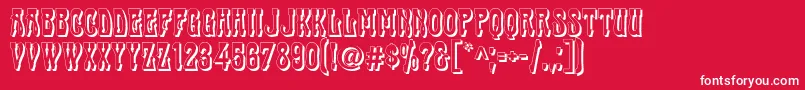 Cabas Font – White Fonts on Red Background