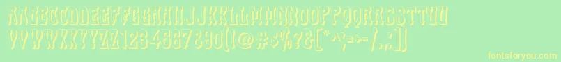 Шрифт Cabas – жёлтые шрифты на зелёном фоне