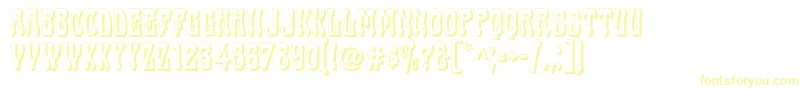 Cabas Font – Yellow Fonts on White Background