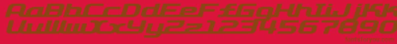 D3roadsterismwi Font – Brown Fonts on Red Background